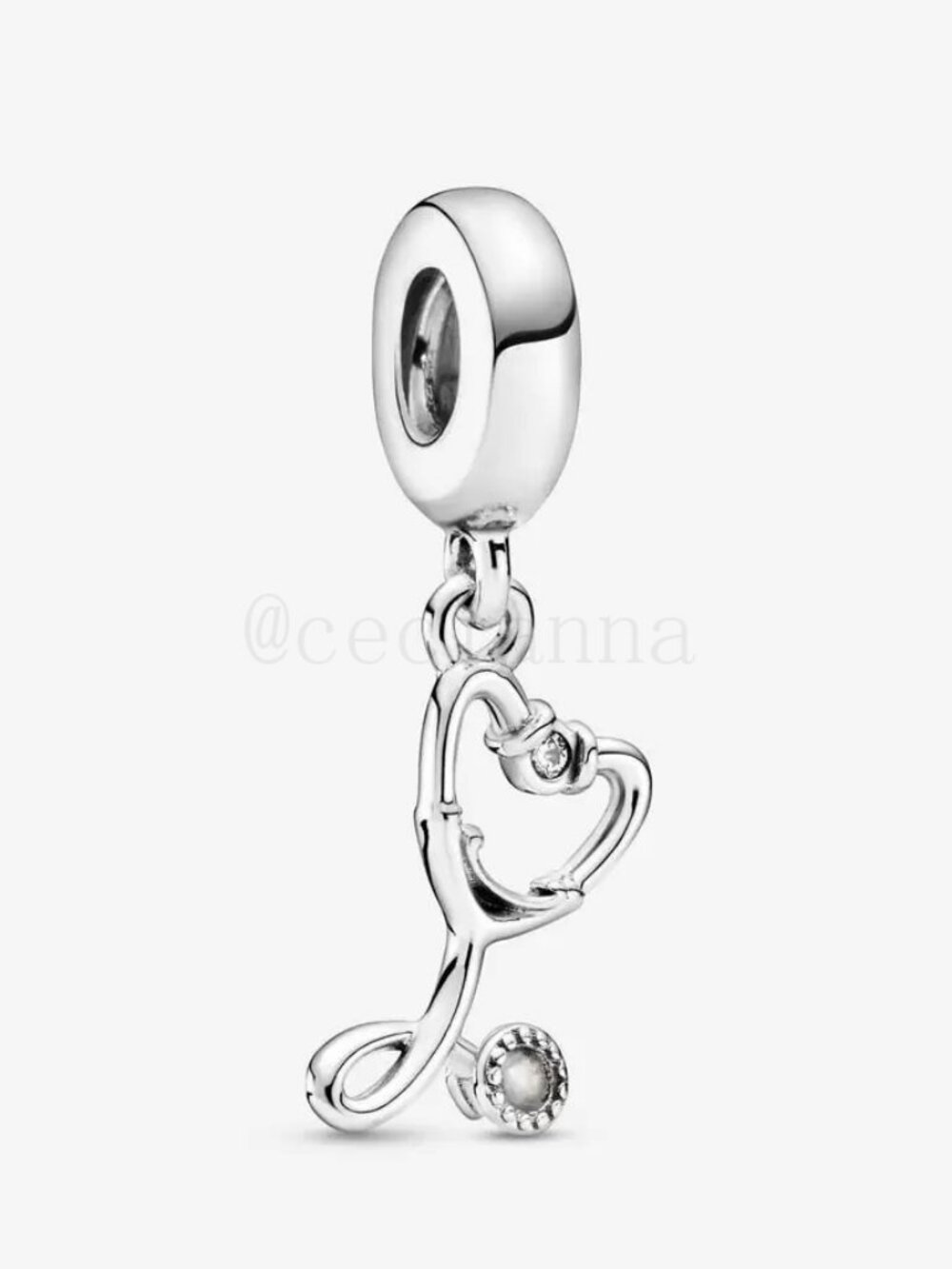 Pandora Stethoscope Heart Dangle Charm